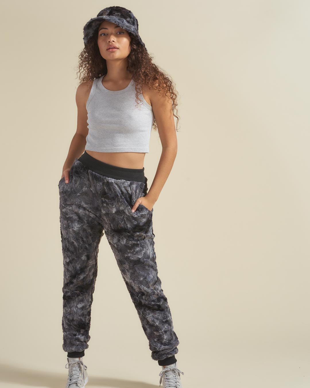 Shark ULTRA SOFT Faux Fur Sweatpants on Woman