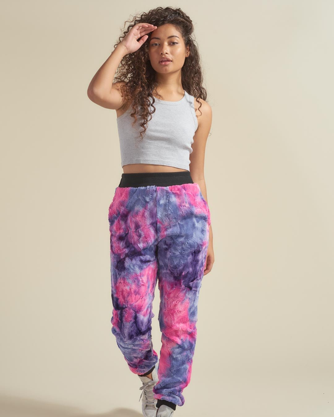 Cotton Candy Kitty ULTRA SOFT Faux Fur Sweatpants | Women&#39;s