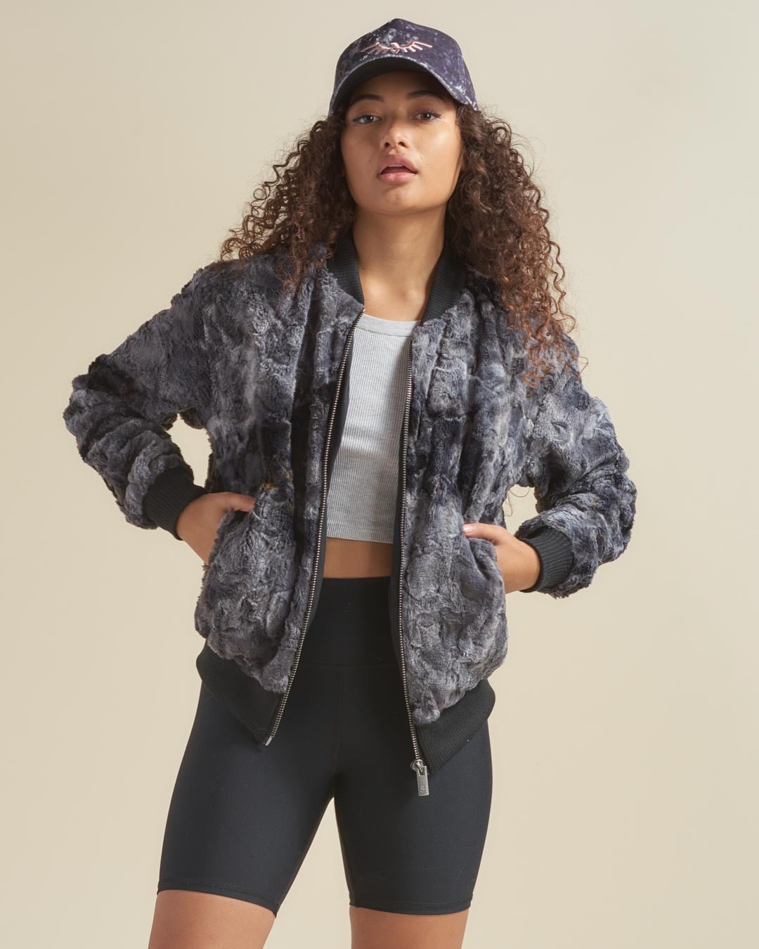 Women&#39;s Blue Faux Fur Jacket | Shark