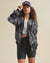 Women's Blue Faux Fur Jacket | Shark