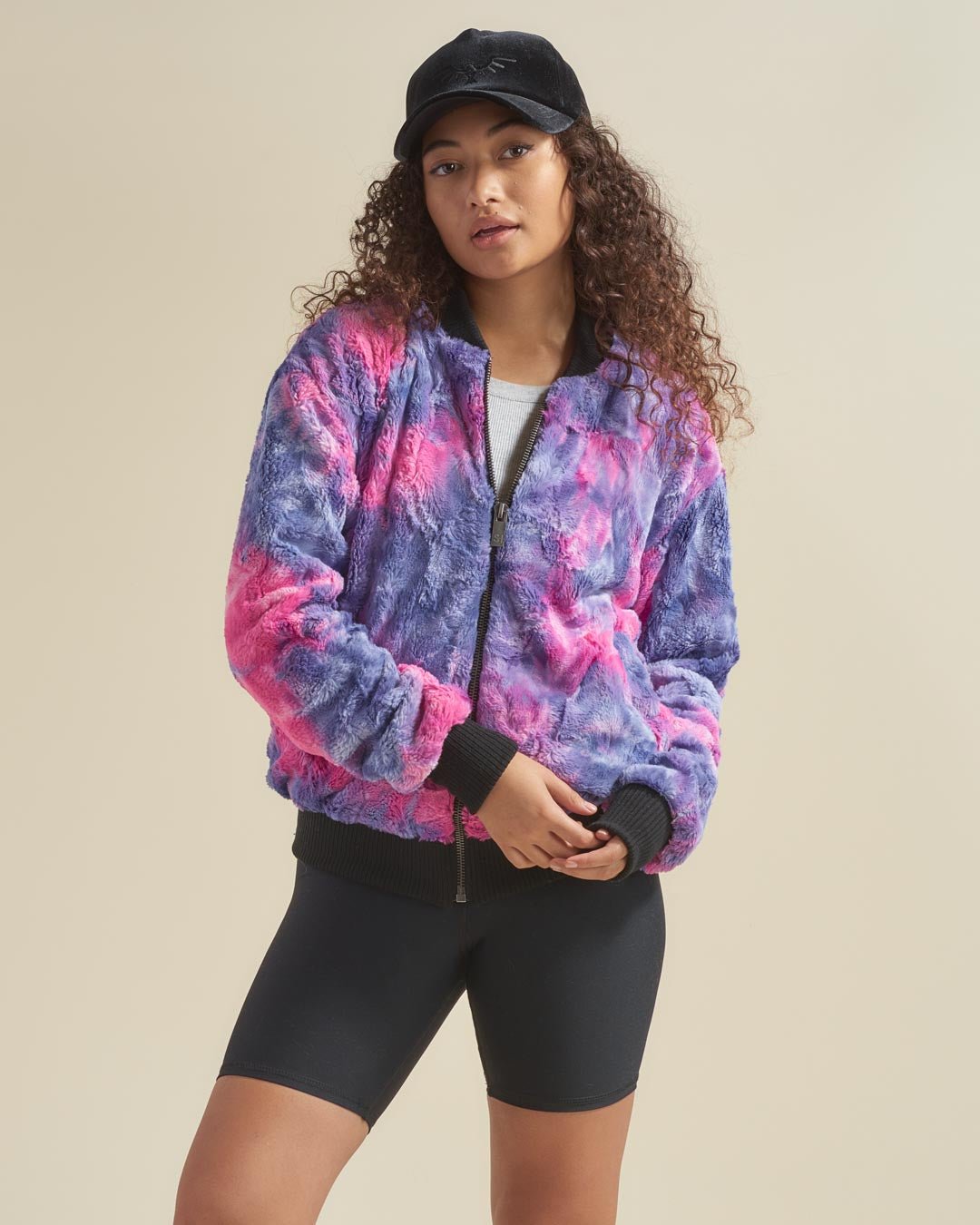 Women&#39;s Colorful Faux Fur Jacket | Cotton Candy Kitty