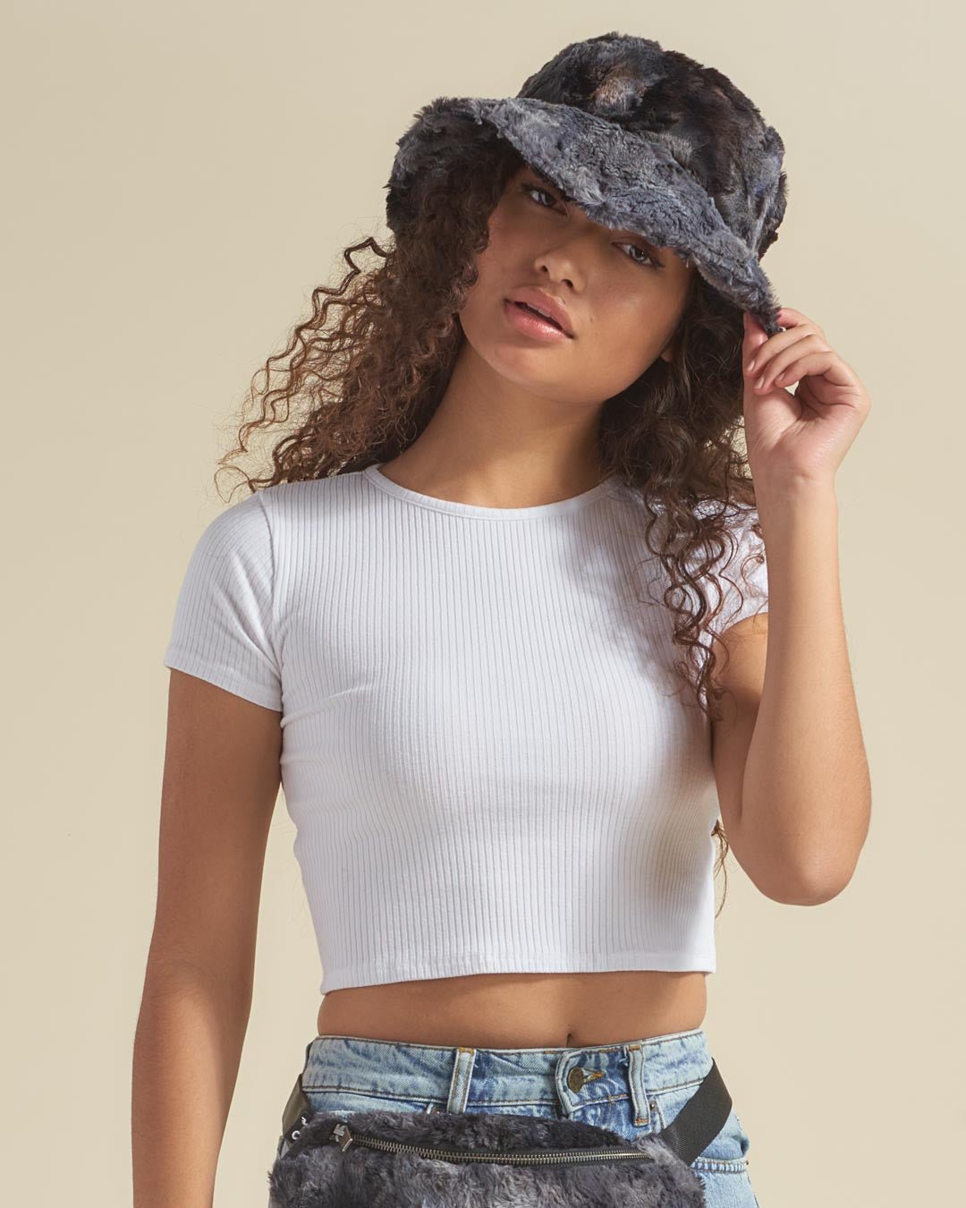 Shark Faux Fur Bucket Hat | Women's