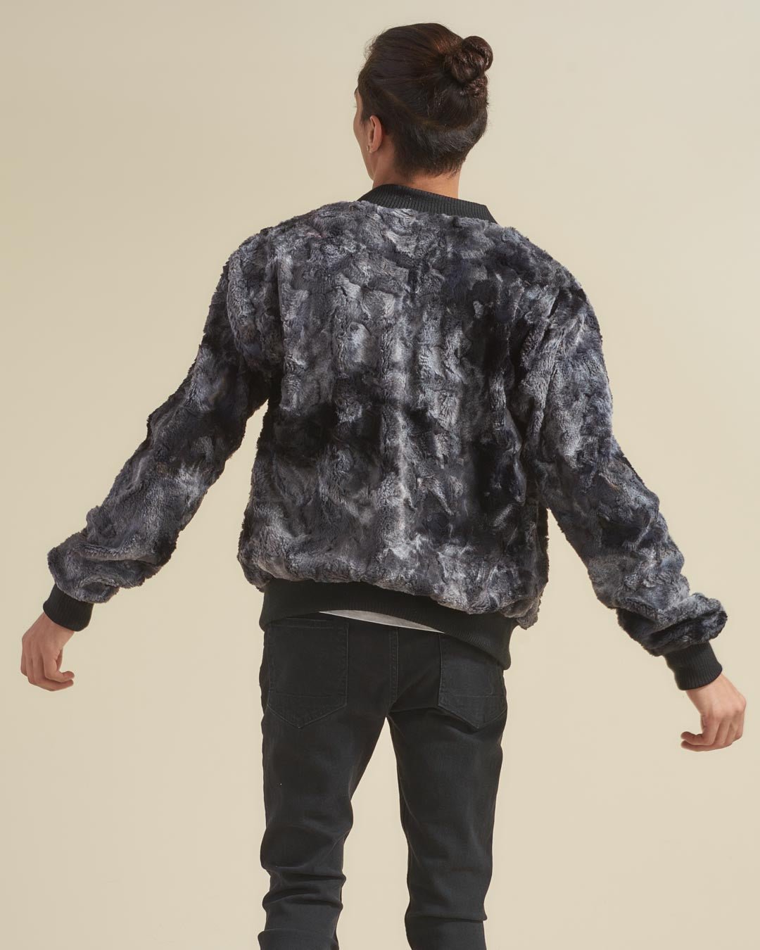 Men's Blue Faux Fur Jacket | Shark