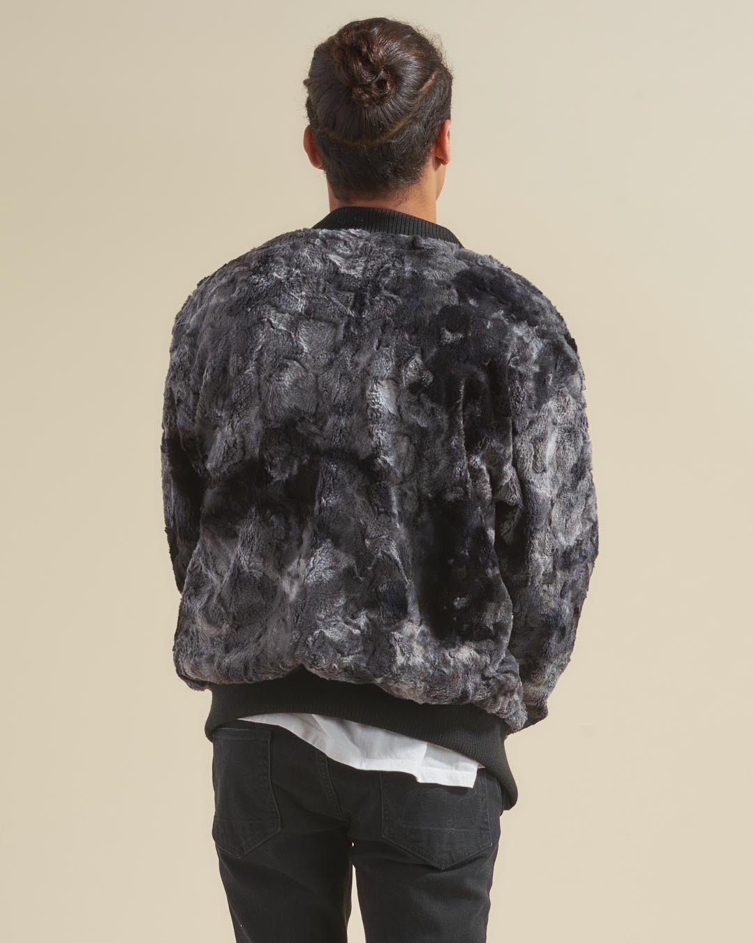 Men's Blue Faux Fur Jacket | Shark