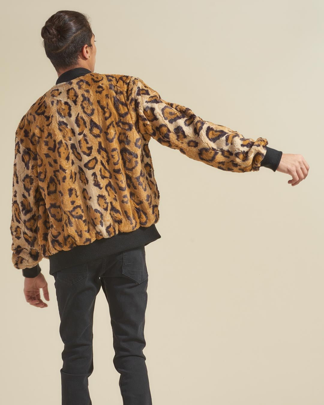 Cheetah ULTRA SOFT Faux Fur Bomber Jacket | Men's