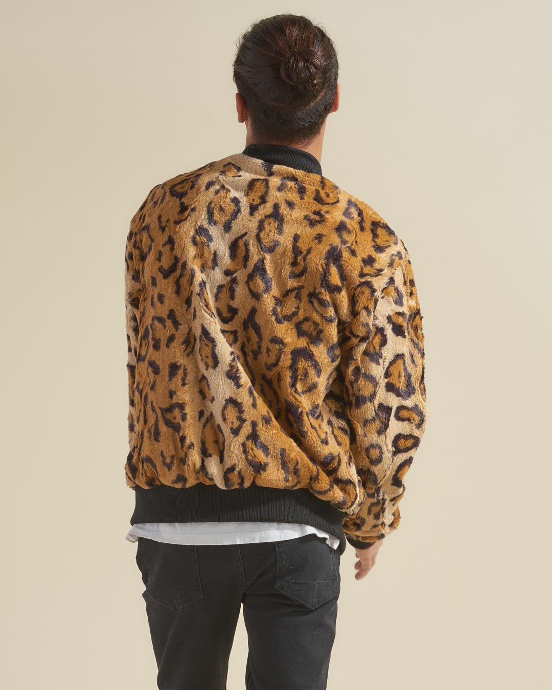 Cheetah ULTRA SOFT Faux Fur Bomber Jacket | Men's