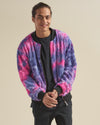 Men's Colorful Faux Fur Jacket | Cotton Candy Cat