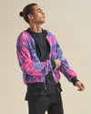 Men's Colorful Faux Fur Jacket | Cotton Candy Cat