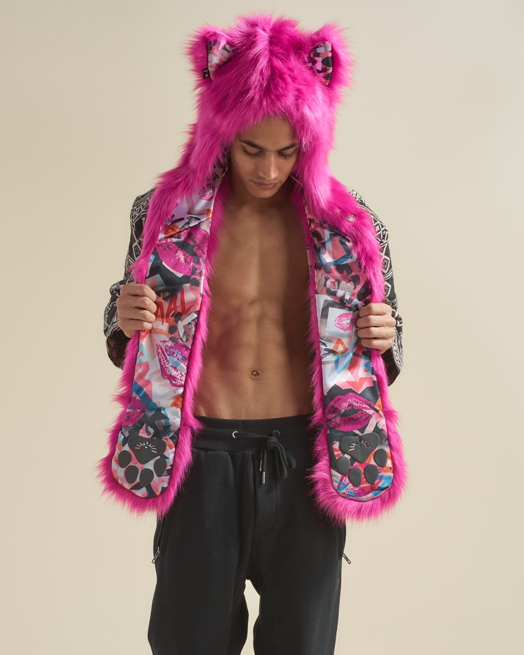 Lipstick Wolf Collector Edition Faux Fur Hood | Men's