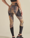 Women's Velvet Leggings | Contrast Tiger