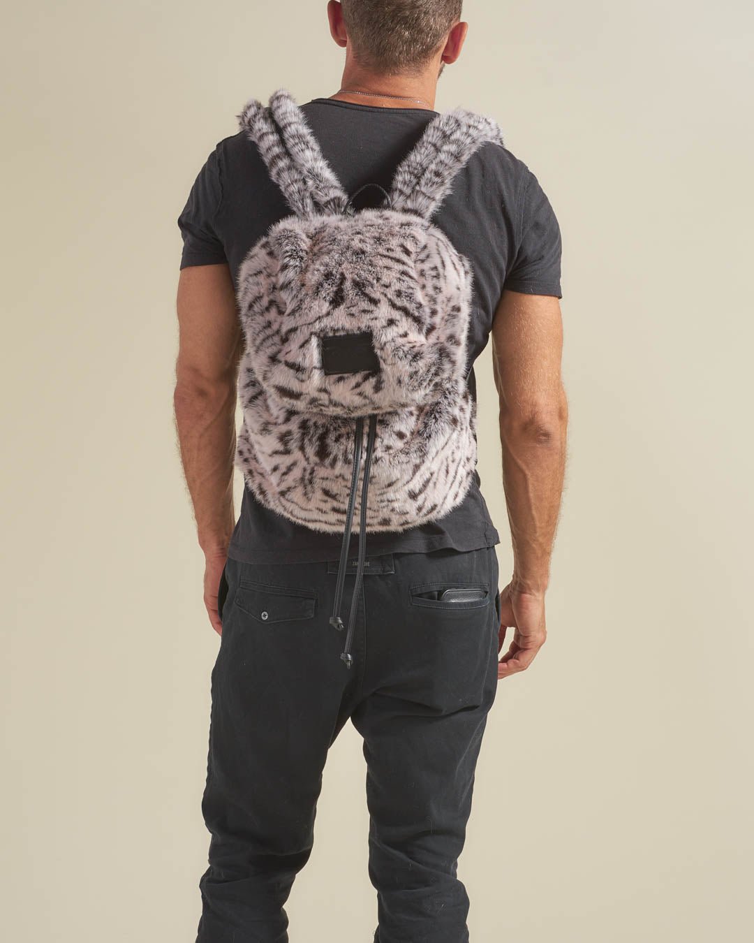 White Tiger Faux Fur Backpack