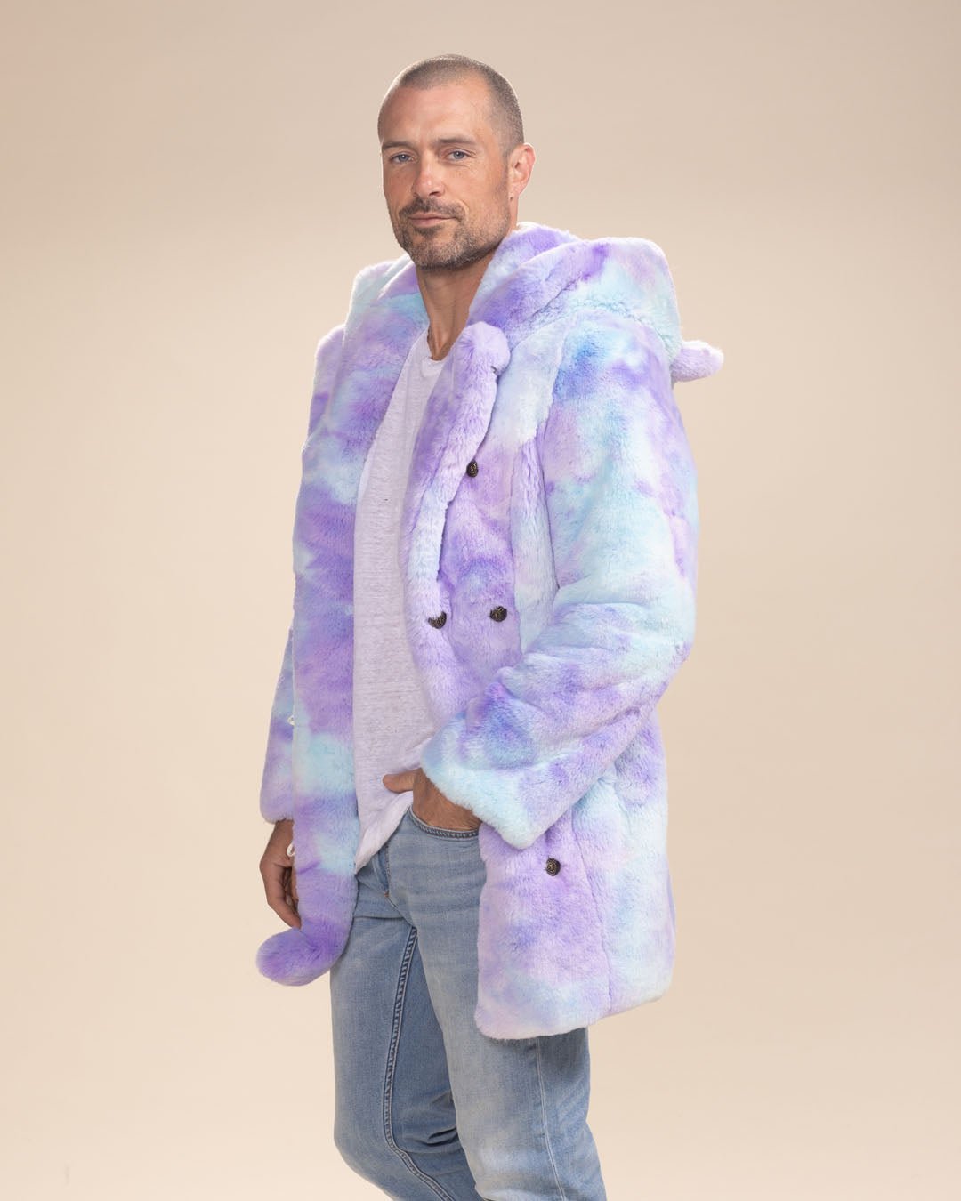 Classic Men's Faux Fur Coat | Mer-Cat