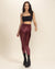 Women's Velvet Leggings | Red Crimson Burnout Leopard