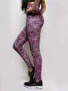 Women's Velvet Leggings | Pink Leopard