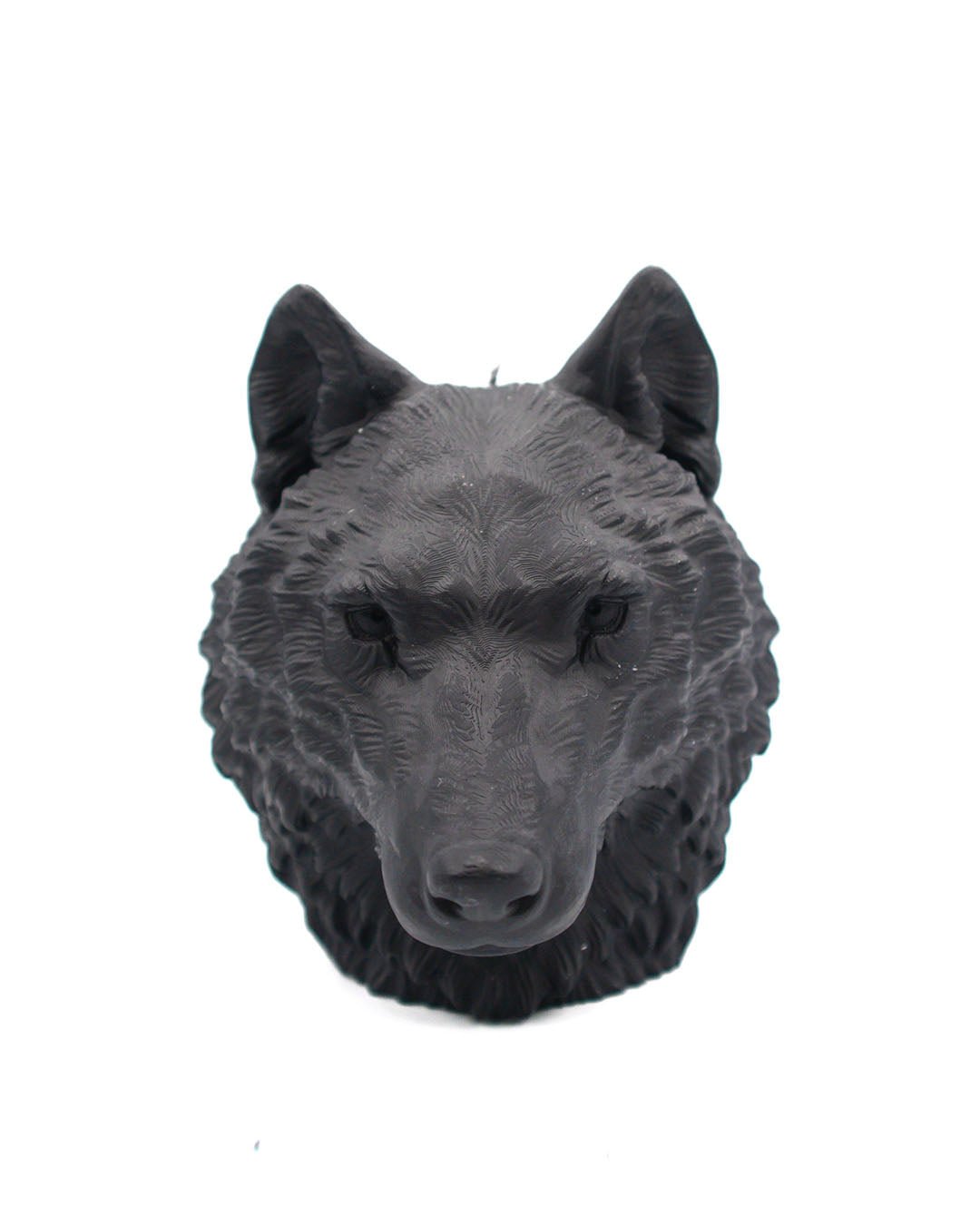 Black Pillar Candle | Wolf