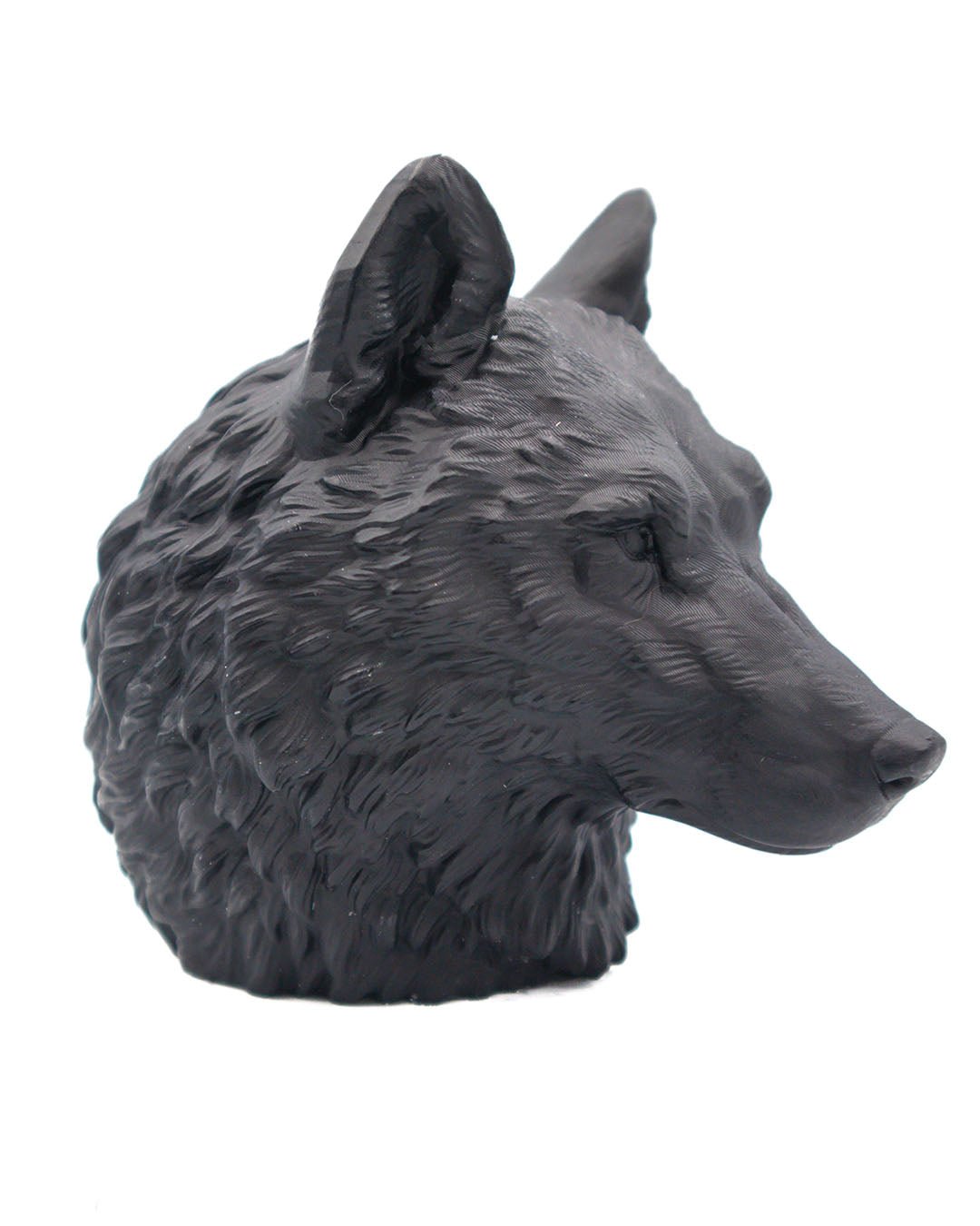 Black Pillar Candle | Wolf