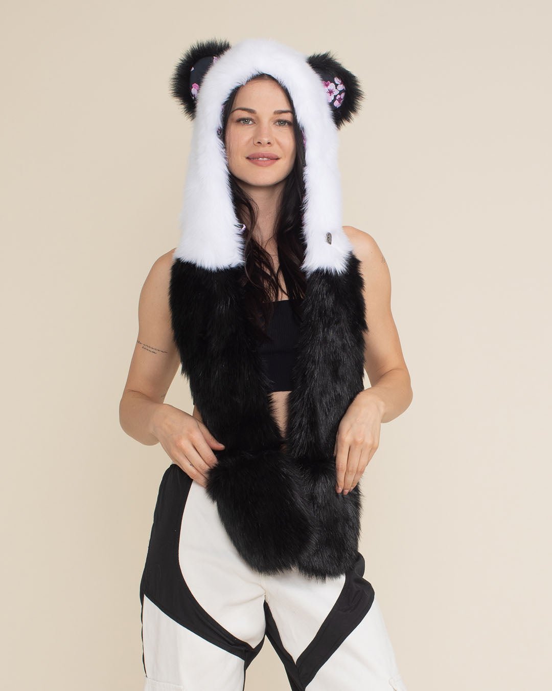 Panda Collector Edition Faux Fur Hood | Women's