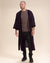 Men's Velvet Kimono | Purple Leopard