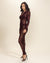 Women's Full Body Lace Bodysuit | Red Garnet Snakeskin