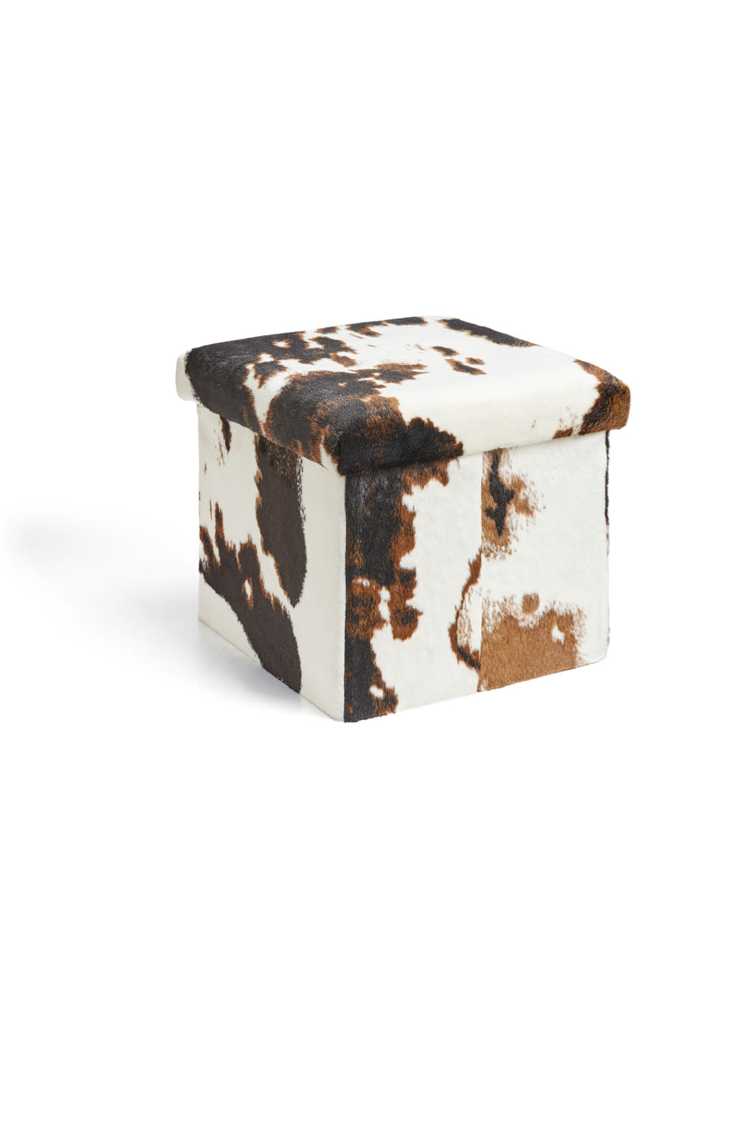 Brown Cow Faux Cowhide Ottoman Box | Signature Collection