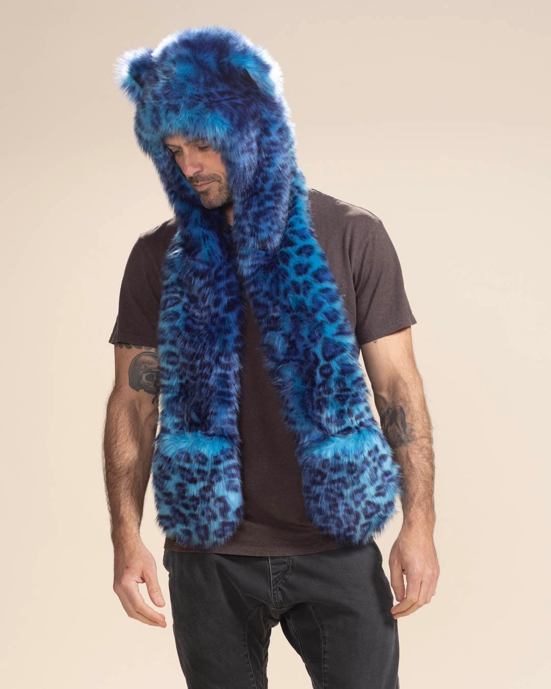 Electric Blue Lynx Collector Edition Faux Fur Hood | Men's