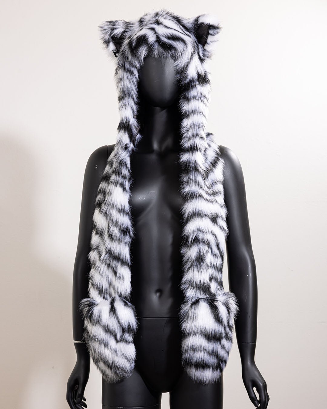 Limited Edition White Faux Fur Hood | White Tiger