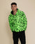 Men's Fur Hoodie | Neon Green Leopard