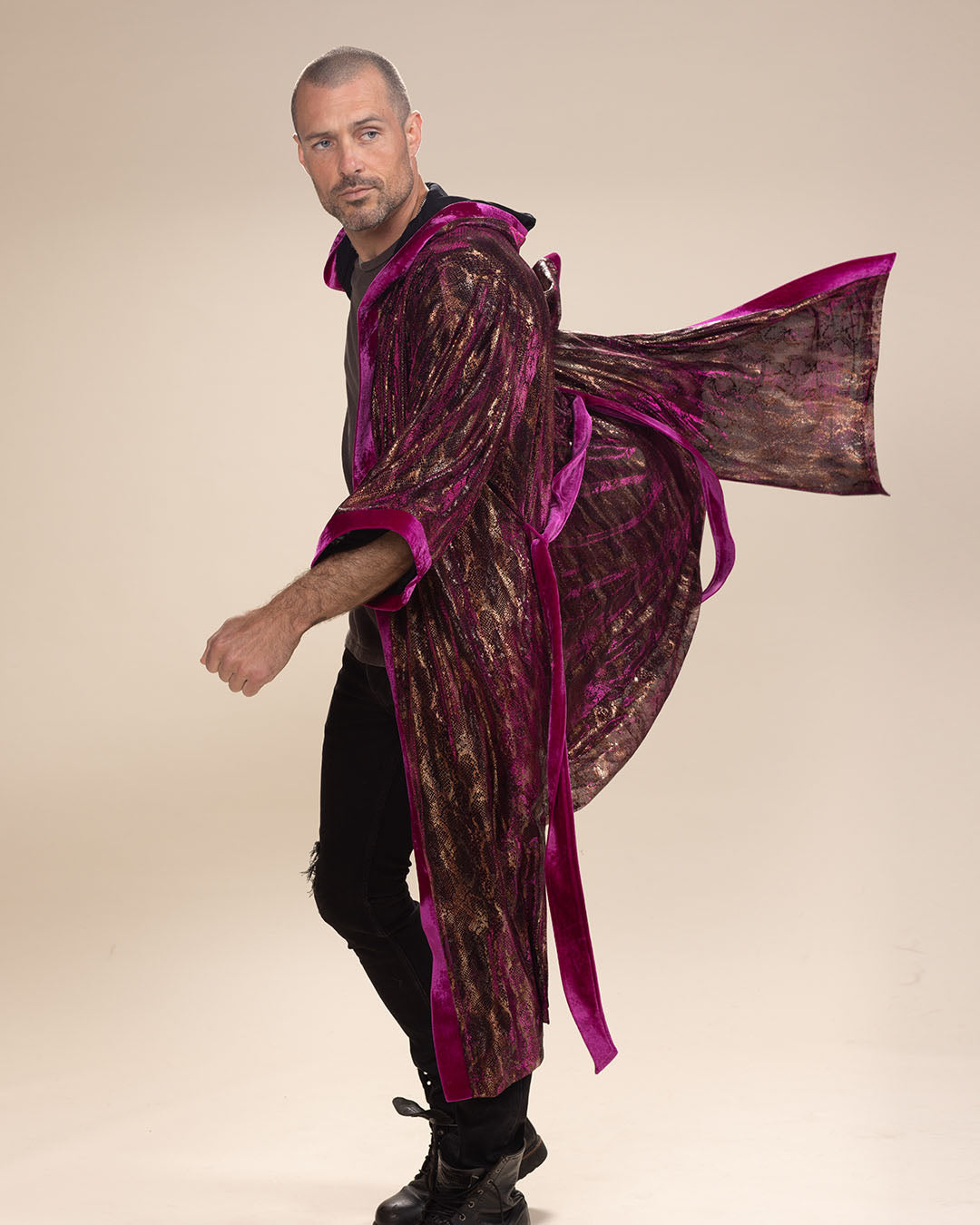 Men's Festival Kimono | Metallic Rhodolite Python