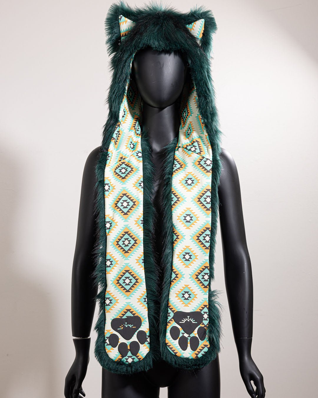 Limited Edition Green Faux Fur Hood | Emerald Fox