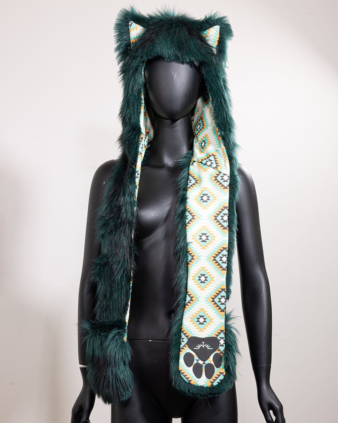 Limited Edition Green Faux Fur Hood | Emerald Fox