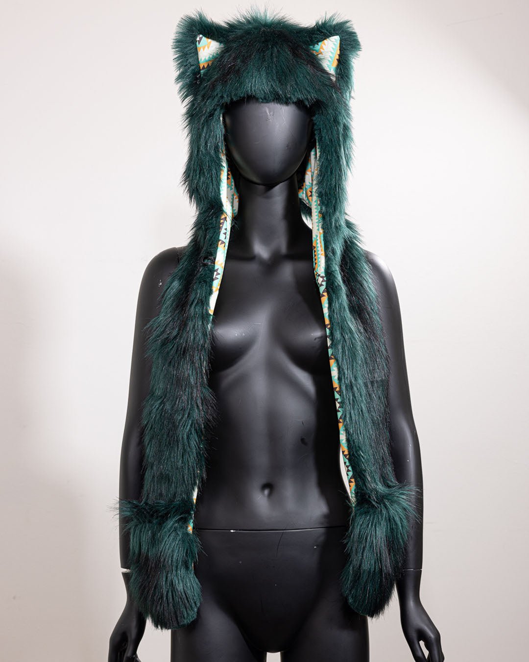 Limited Edition Green Faux Fur Hood | Emerald Fox