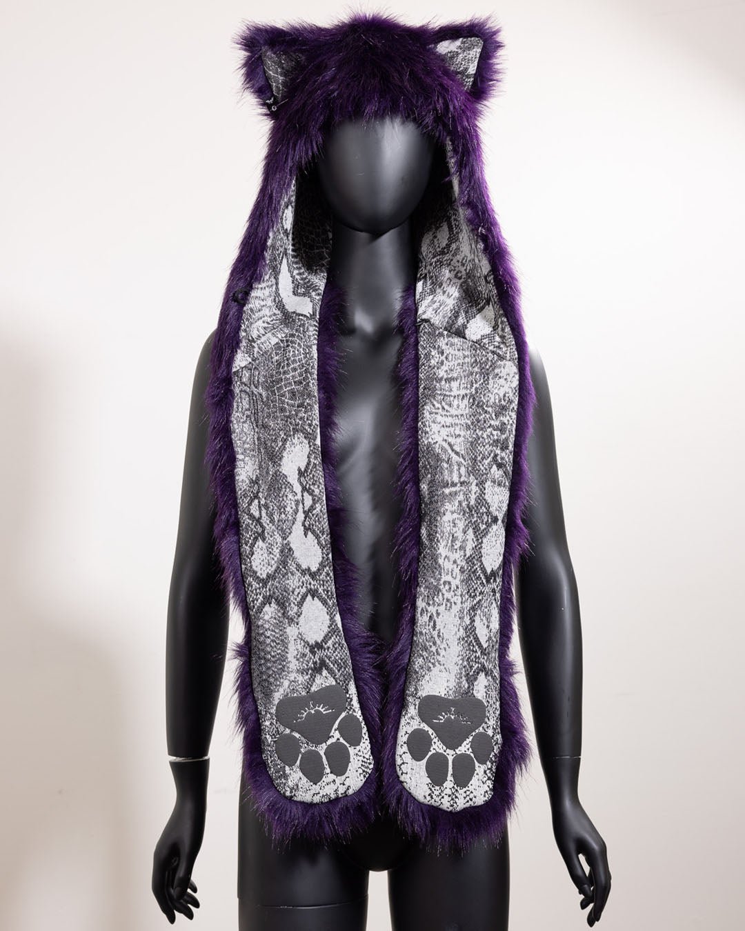 Limited Edition Purple Faux Fur Hood | Violet Wolf