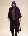 Men's Velvet Kimono | Purple Leopard