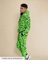 Men's Designer Sweatpants | Neon Green Leopard