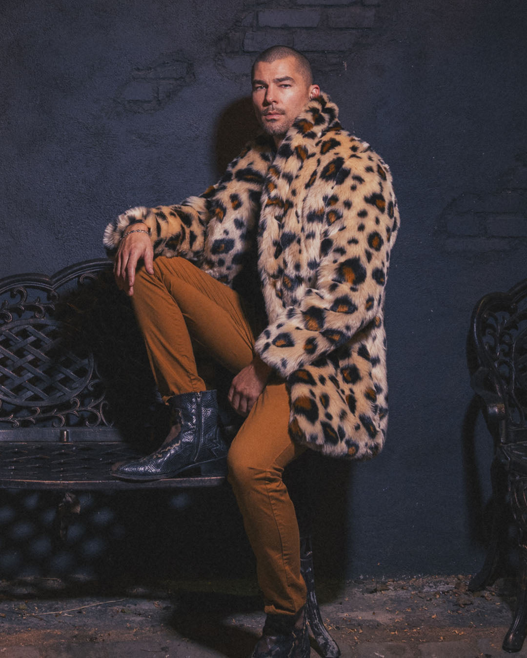 Men&#39;s Faux Fur Coat | Sinai Leopard