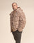 Classic Men's Puffer Jacket With Hood | Tan Leopard