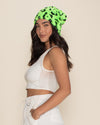 Neon Green Leopard Faux Fur Beanie | Women's