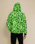 Men's Fur Hoodie | Neon Green Leopard