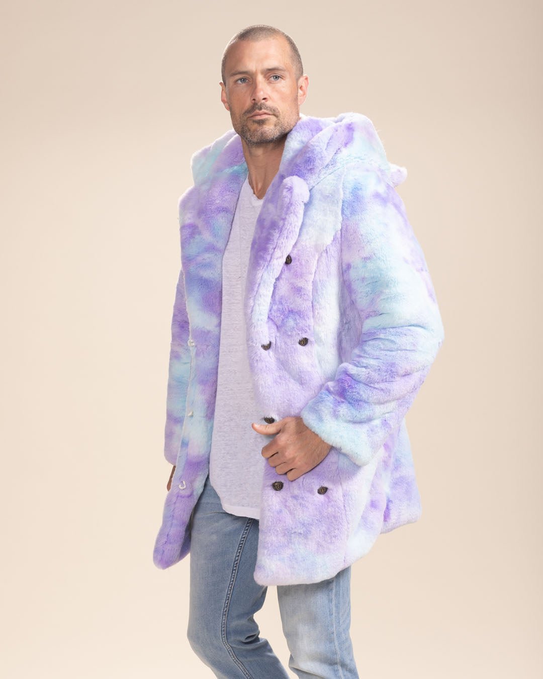 Classic Men's Faux Fur Coat | Mer-Cat