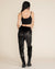 Black Snakeskin Velvet Slim Jogger | Women's