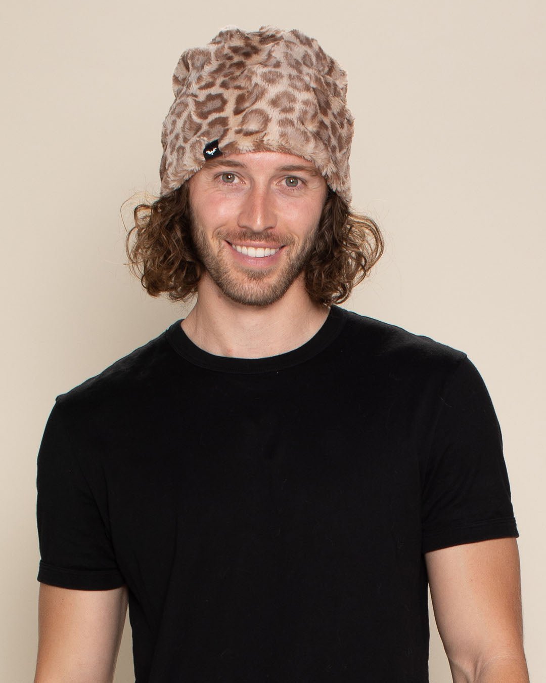 Strawberry Leopard ULTRA SOFT Faux Fur Beanie | Men's