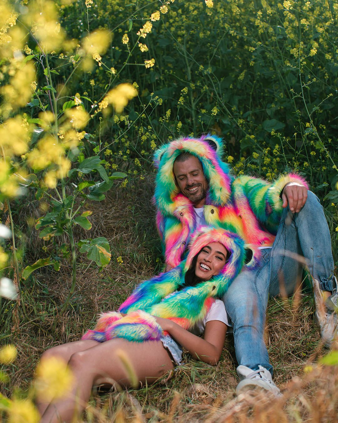 Rainbow Bear Collector Edition Faux Fur Hood | Women's