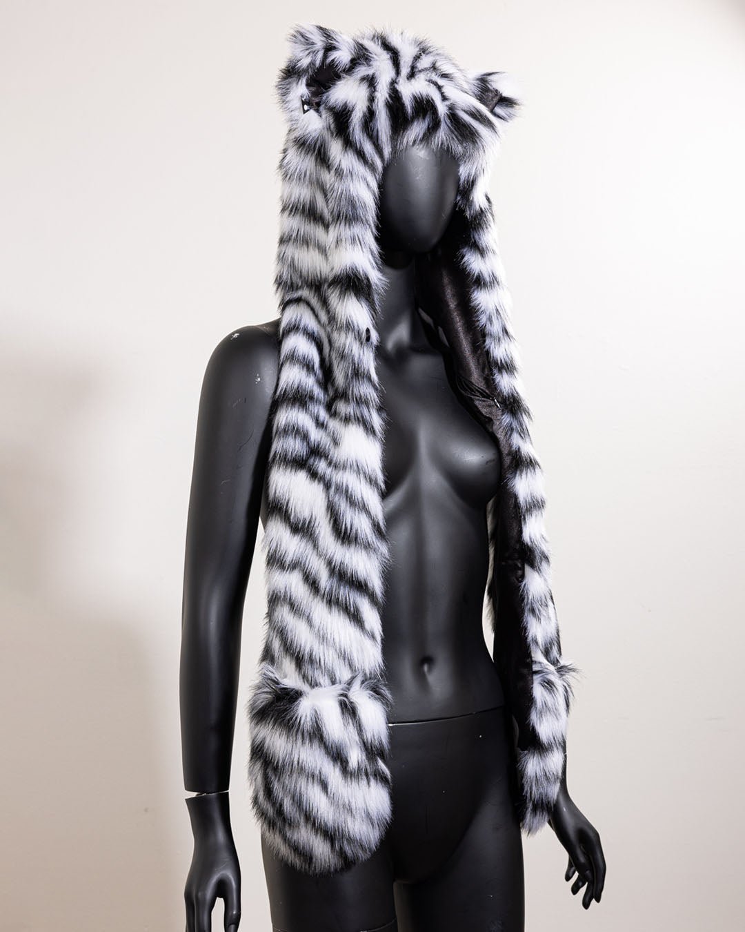 Limited Edition White Faux Fur Hood | White Tiger