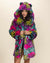 Classic Women's Faux Fur Coat | Neon Graffiti Leopard