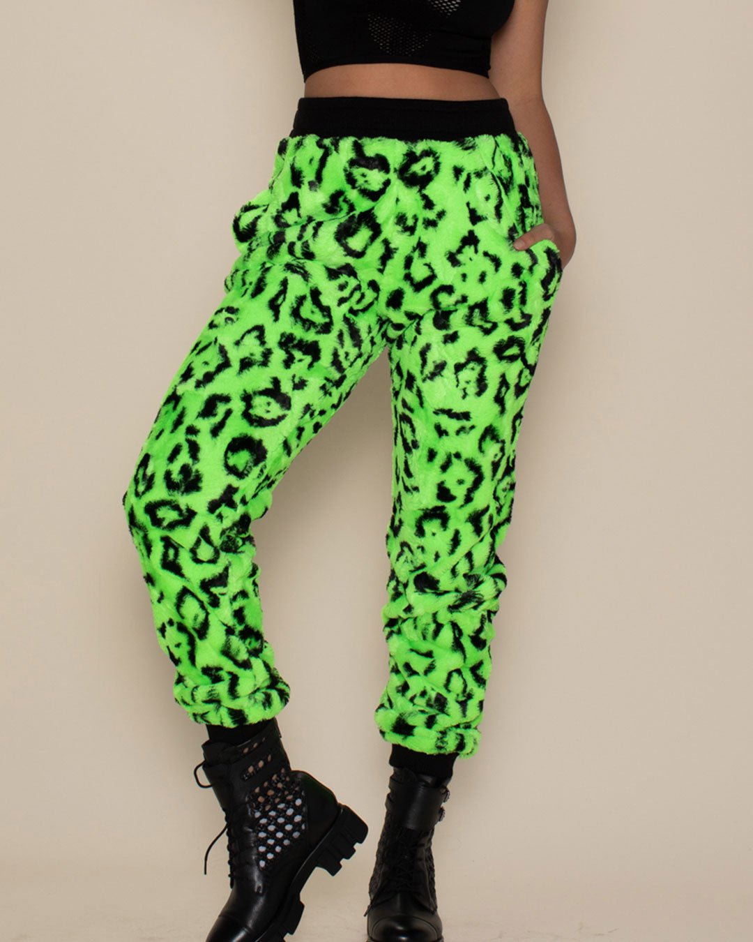 Neon green joggers best sale