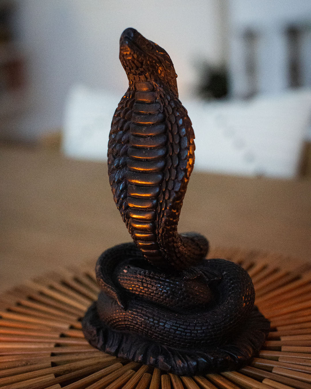 SpiritHoods Black Cobra Soy Wax Candle Pillar