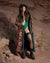 Classic Women's Long Sequin Coat | Oasis Emerald Green