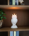 Snowy White Owl Animal Pillar Candle