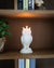 Snowy White Owl Animal Pillar Candle