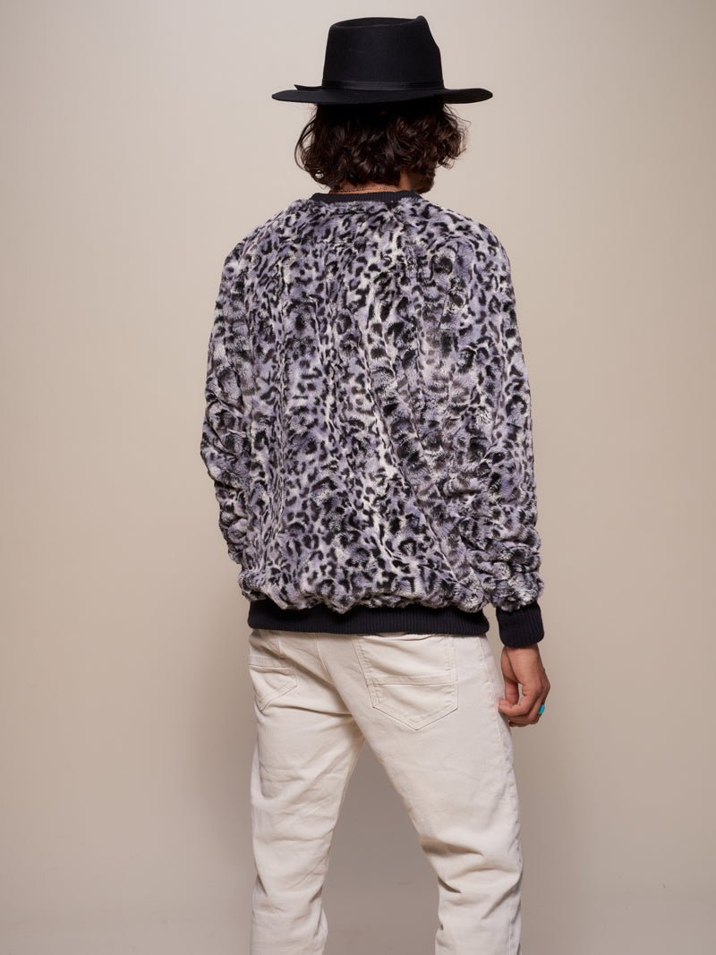 Man wearing Bobcat Luxe Sweater, back view 3